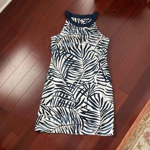 Vineyard Vines Palm Leave Silk Dress
